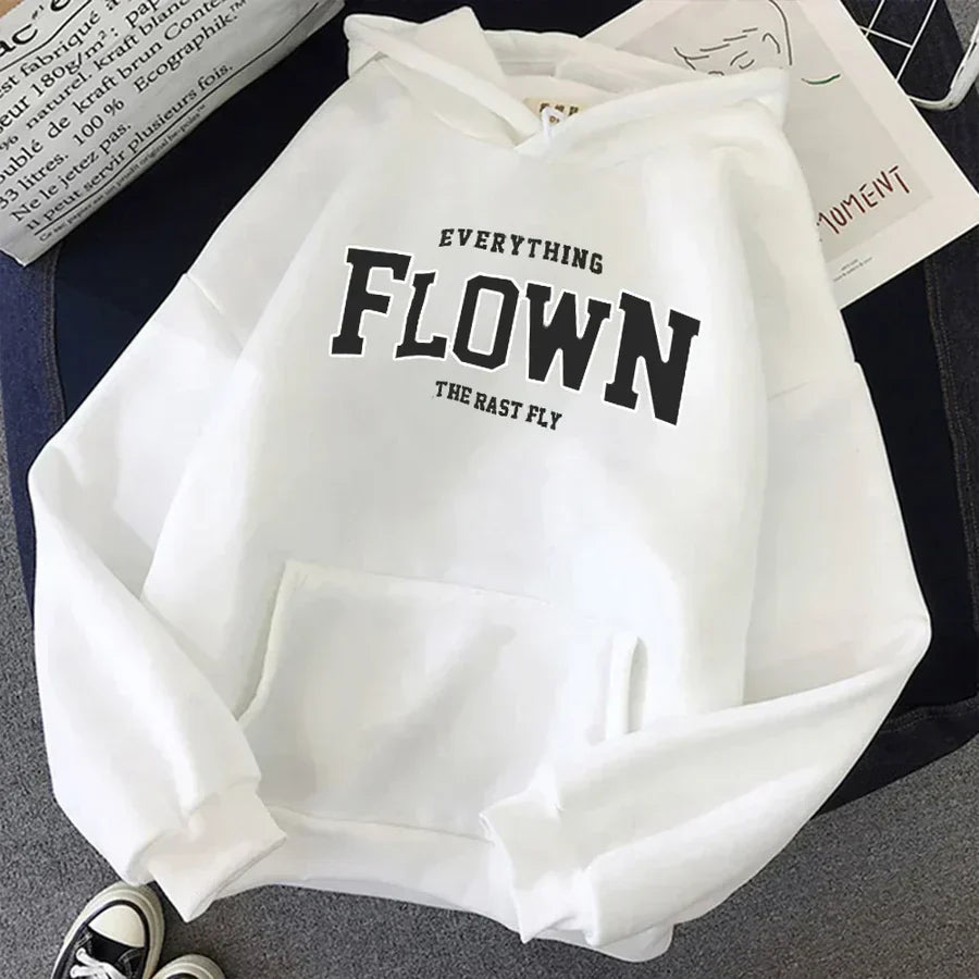 Sweat-shirt à capuche stylé avec imprimé tendance pour femme