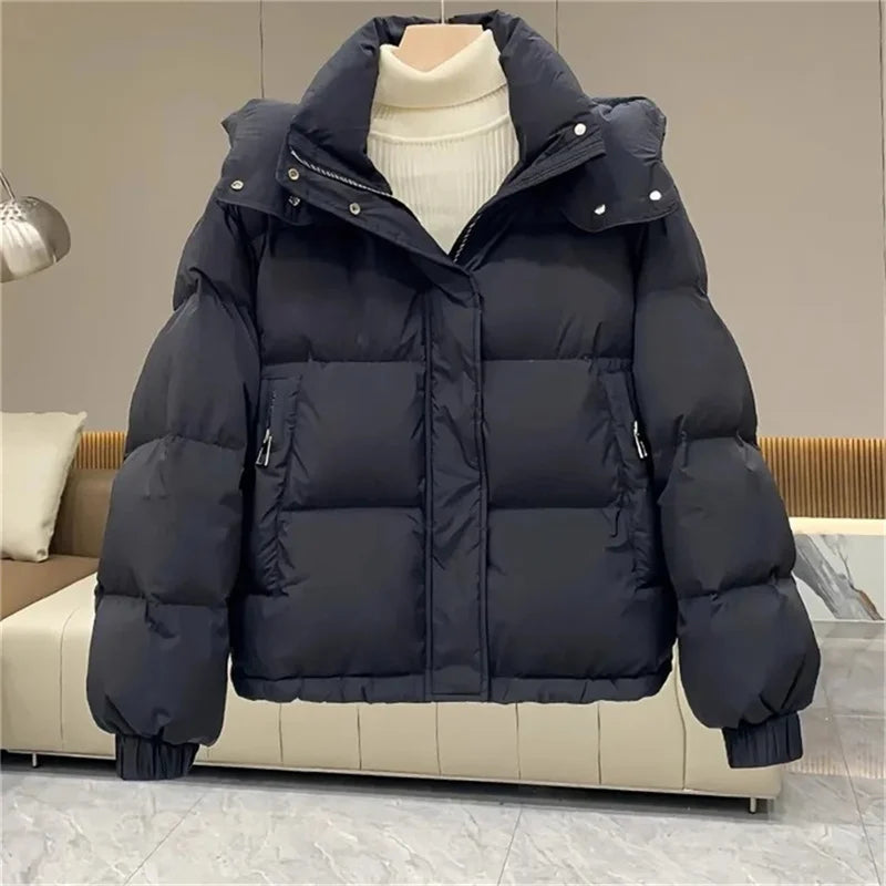 Mode Daunenjacke Warm Mit Kapuze - IdealeKleiden