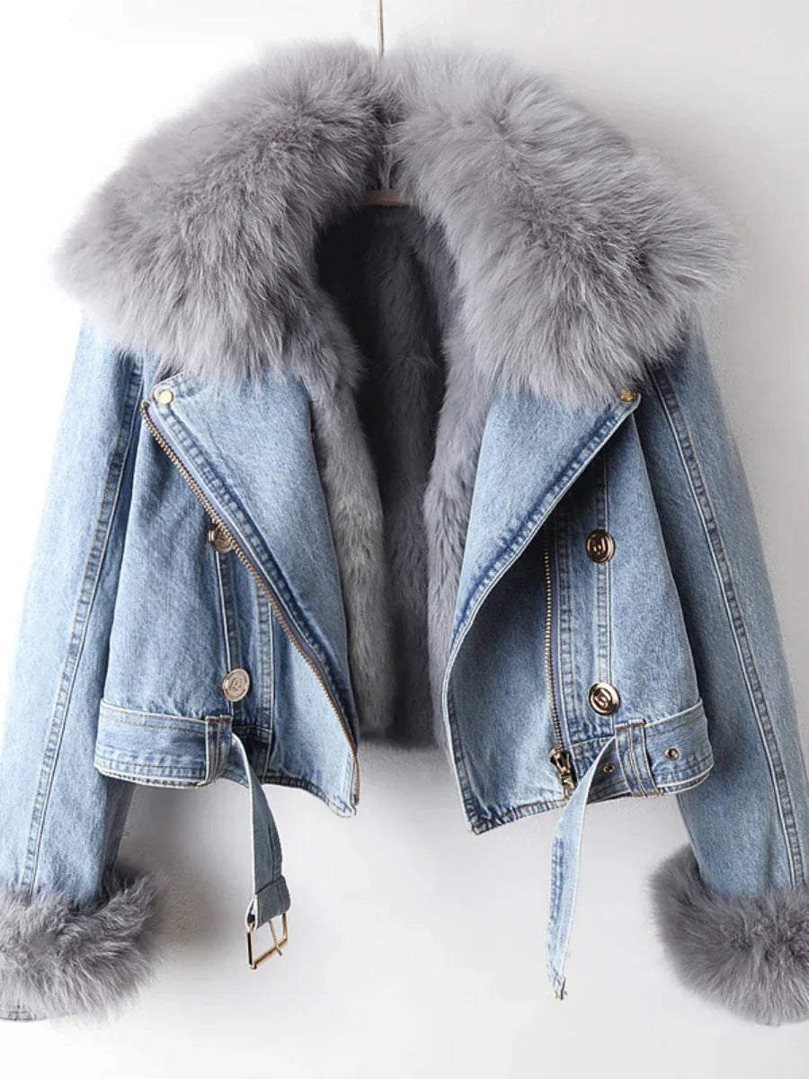 Damenschutz Jeansjacke Trendy Style - IdealeKleiden