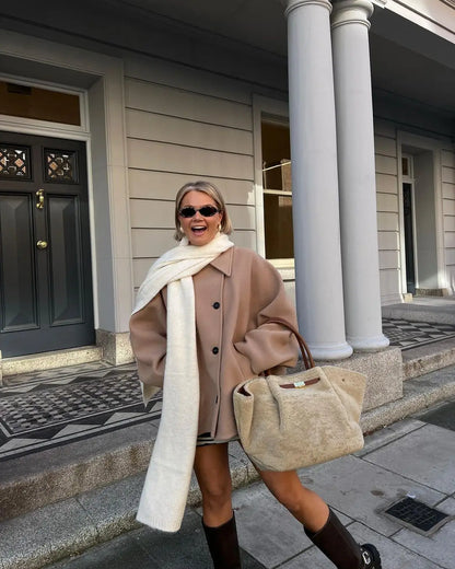 Grand manteau d'hiver style oversize classique