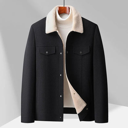 Gilet polaire chaud pour hommes avec col