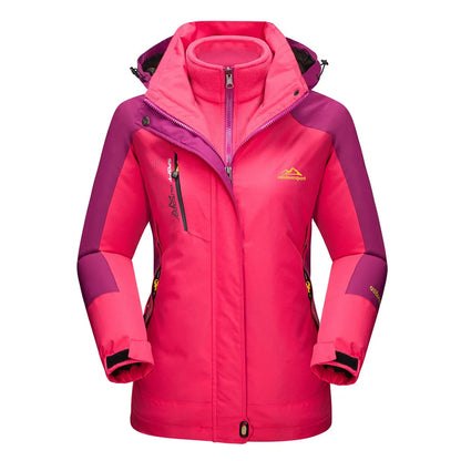 Veste de ski chaude doublée polaire 3-en-1