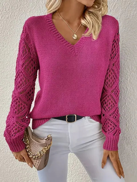 Maille élégante | Pull col V Femme
