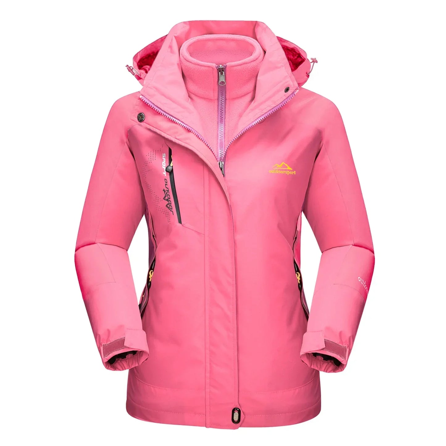 Veste de ski chaude doublée polaire 3-en-1