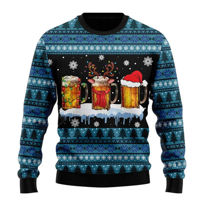 Pull de Noël Homme Motif Bière Rigolo