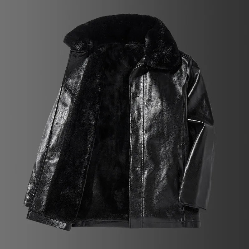 Blouson en cuir pour homme col style Liam