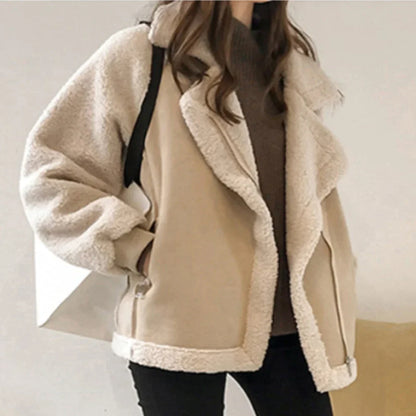 Veste chaude en fourrure pour femme - Hiver