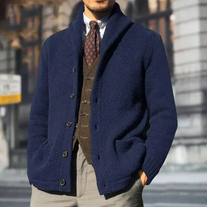 Finn gilet en maille avec boutons et poches