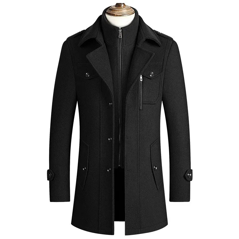 Manteau en laine stylé pour homme