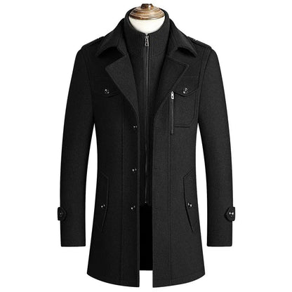 Manteau en laine stylé pour homme