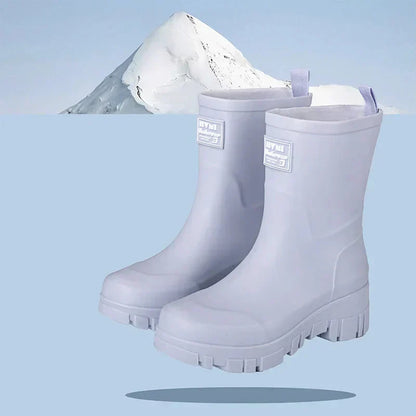 Chelsea Boots imperméables à talons blocs pour femme