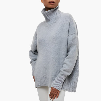 Pull élégant pour femme | Pull à col roulé à manches larges