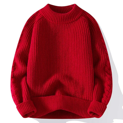 Pull-over homme en grosse maille design classique
