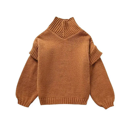 Daphne - Pull en tricot grande taille col roulé chic