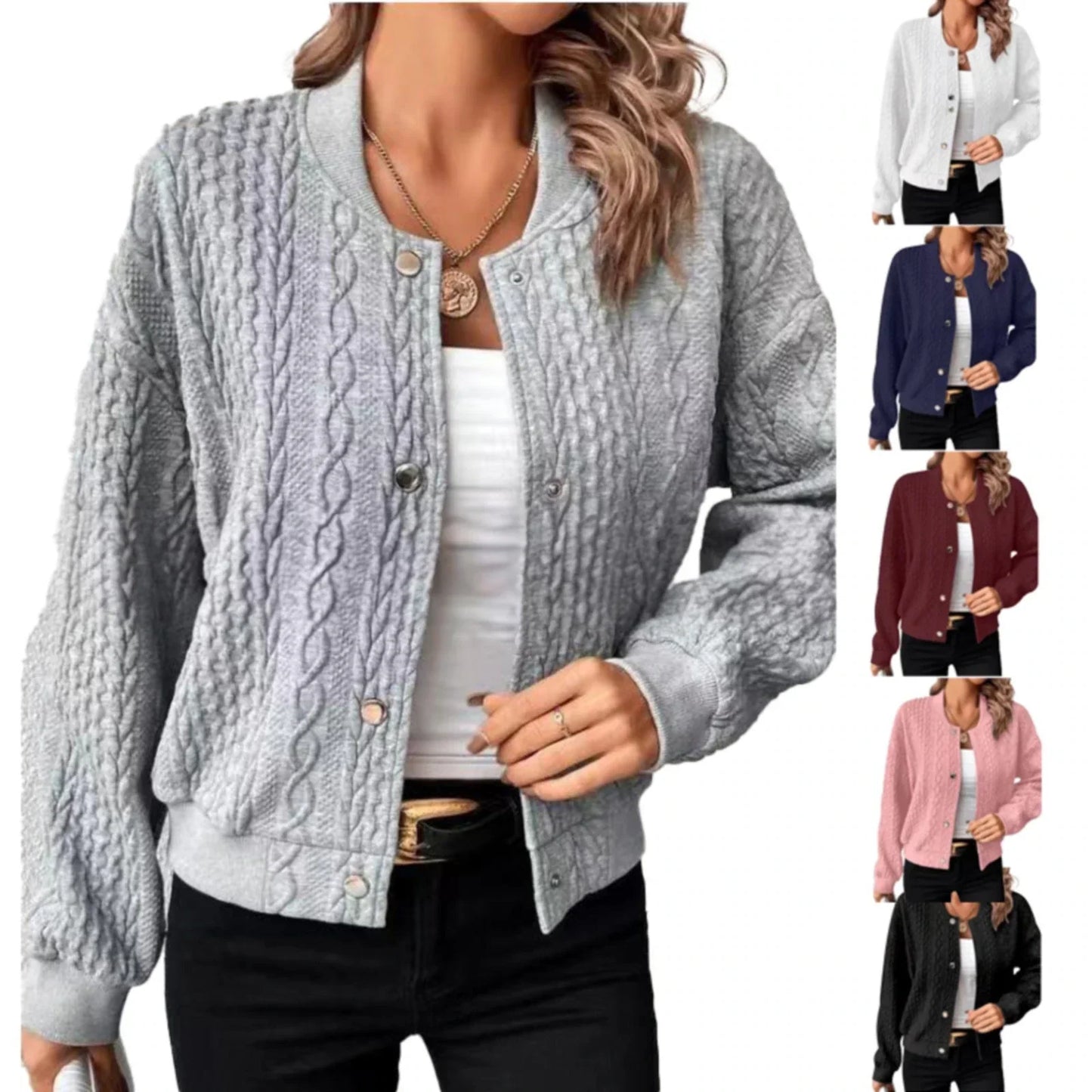 Damenschale Frauen Weste Knöpfe Modern - IdealeKleiden