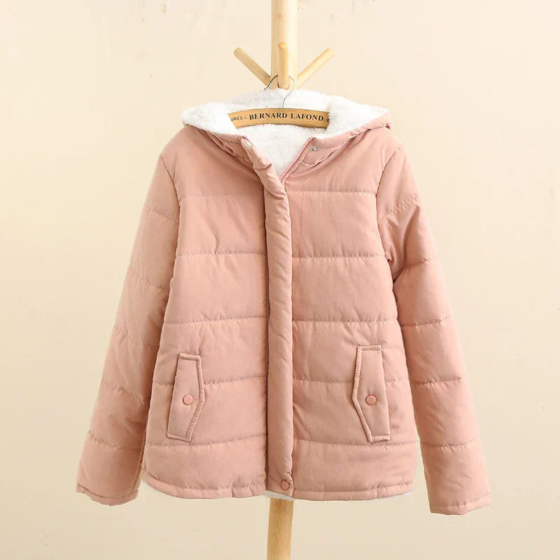 Doudoune Polaire Femme Capuche Chaude