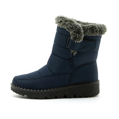 Bottes de neige imperméables femme chaudes fourrées