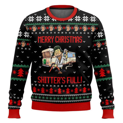 Pull de Noël homme motif ski drôle