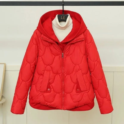 Parka chaud pour femme avec capuche en polaire douce