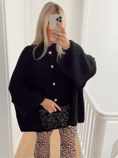 Cardigan élégant pour femme - pull en maille confortable