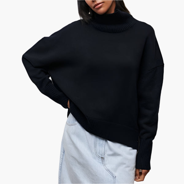 Pull élégant pour femme | Pull à col roulé à manches larges