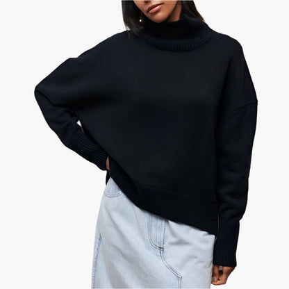 Pull élégant pour femme | Pull à col roulé à manches larges