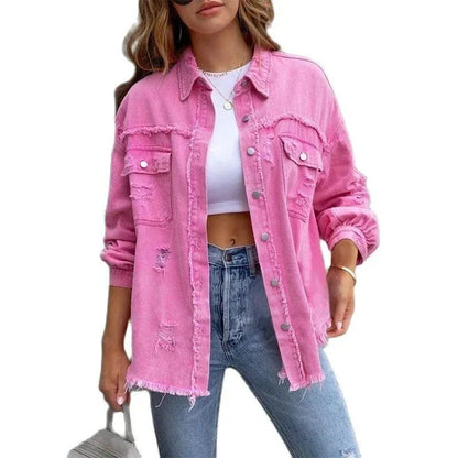 Grande veste en jean pour femme style oversize
