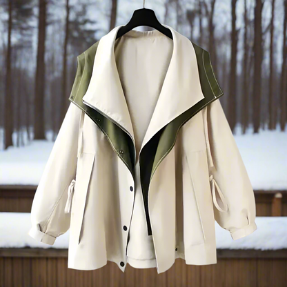 Veste en coton confortable drapée de façon décontractée