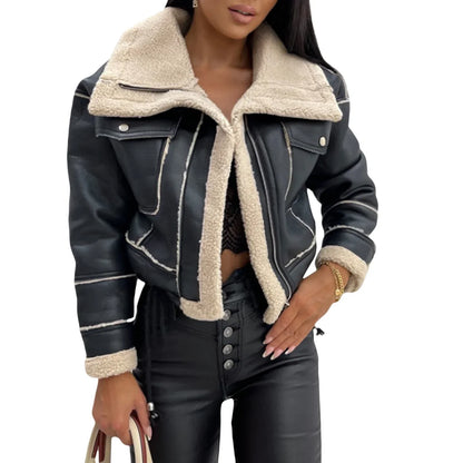 Veste femme stylée motif carte du monde