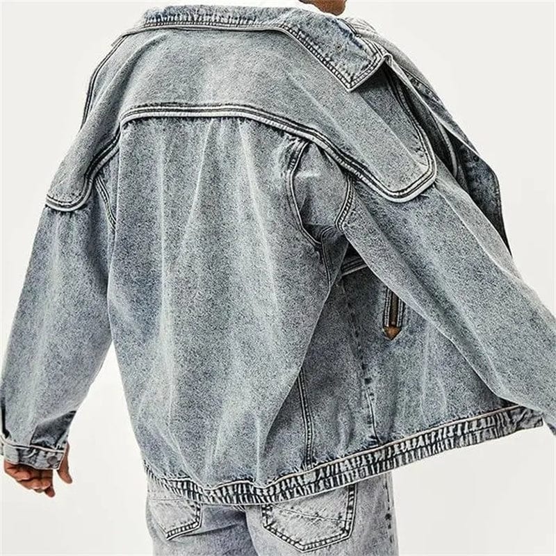 Stylische Herren Jeansjacke Modern Design - IdealeKleiden