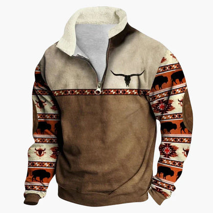 Pull Western stylé motif aztèque