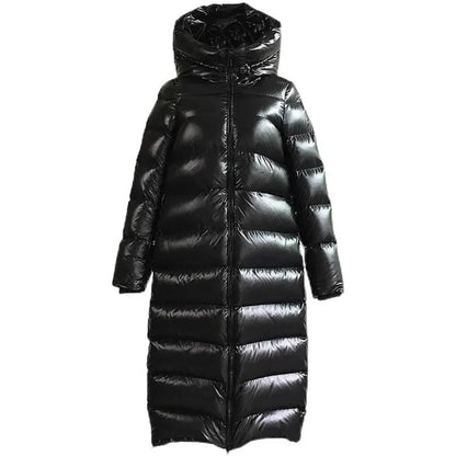 Élégante doudoune longue noire pour femme