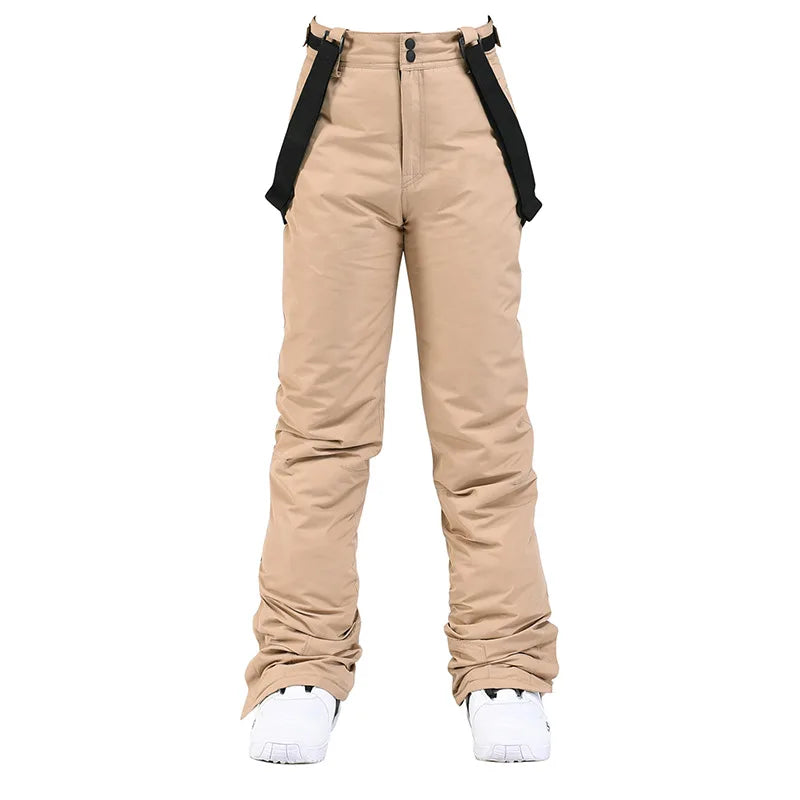 Pantalon de ski unisexe d'hiver à bretelles
