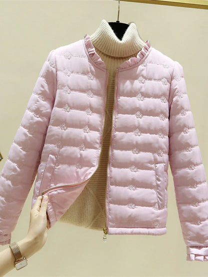 Veste décontractée avec ourlet à volants, légère pour l'été