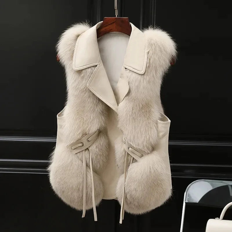 Gilet en fausse fourrure tendance pour femme