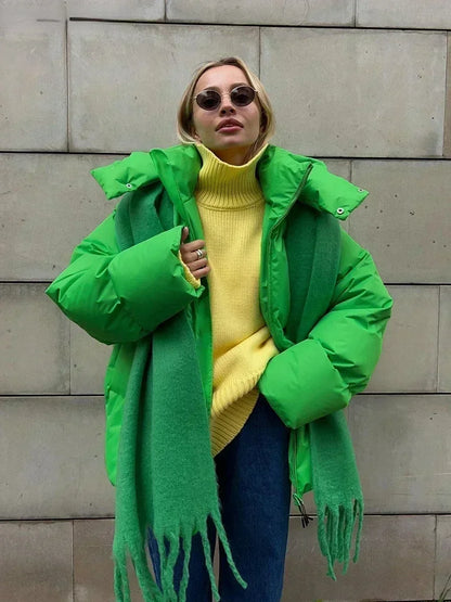 Veste d'hiver chaude pour femme | Manteau matelassé avec capuche et doublure polaire