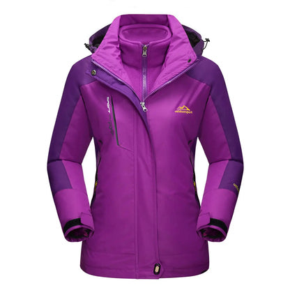 Veste de ski chaude doublée polaire 3-en-1