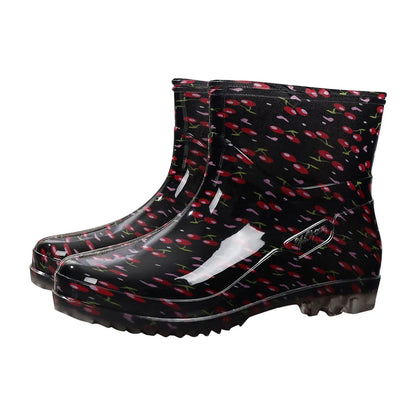 Wasserdichte Gummistiefel Mittelhoch Bedruckt Rutschfest - IdealeKleiden