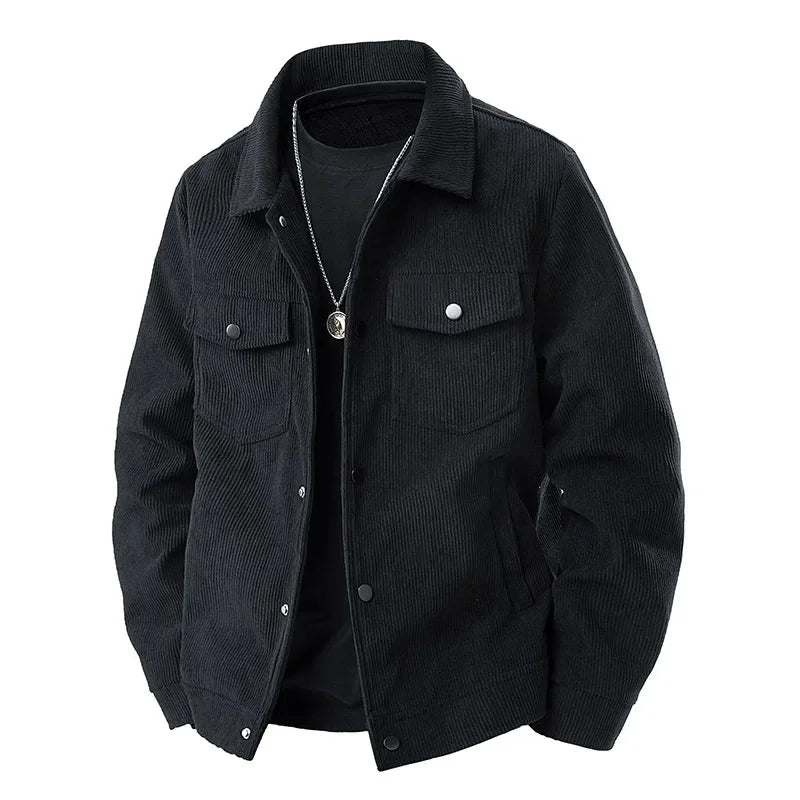 Veste d'hiver homme moderne avec boutons et poche poitrine
