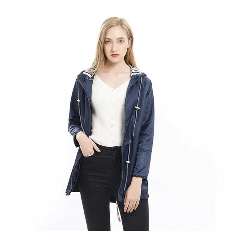 Wasserdichte Regenjacke Damen Outdoor Parka - IdealeKleiden