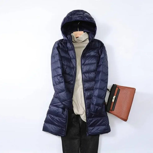 Doudoune légère pour femme Veste d'hiver matelassée chaude