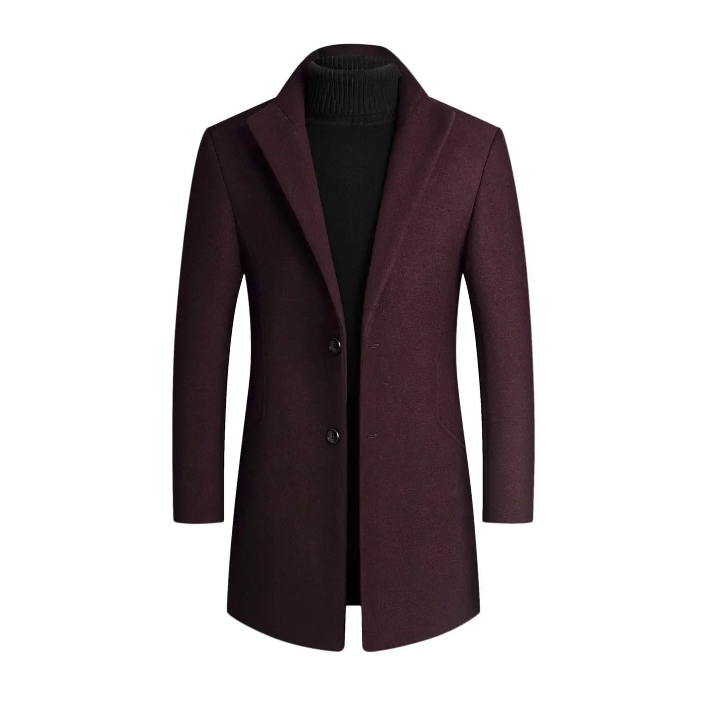 Manteau classique en laine pour femme