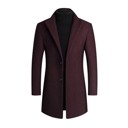 Manteau classique en laine pour femme