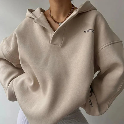 Pull femme capuche chaud hiver
