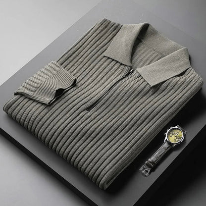 Pull Col Polo Homme Doux Confortable