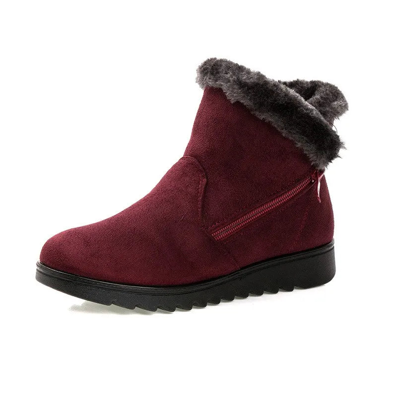 Bottes d'hiver chaudes fourrées pour femme