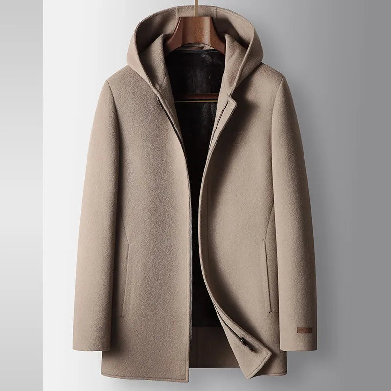 Manteau de luxe pour homme 100 % laine