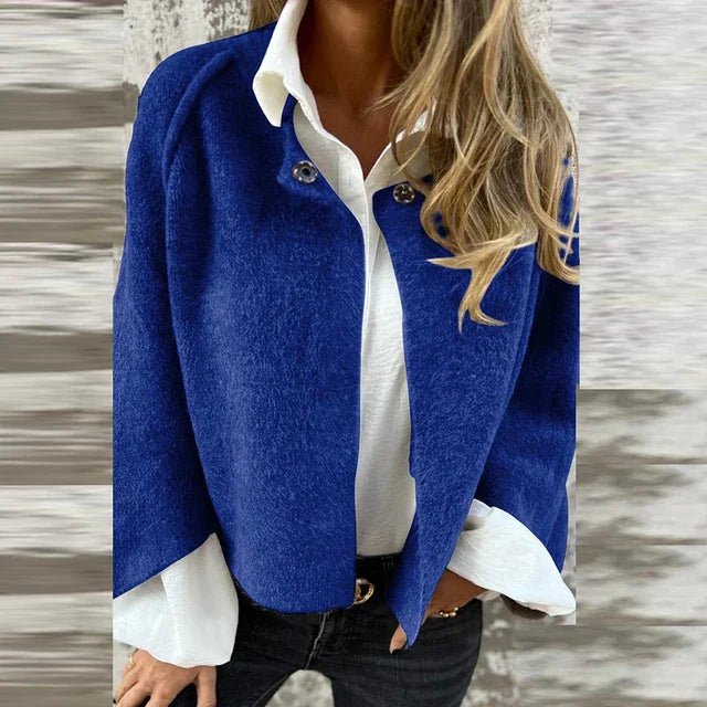 Modische Kurzjacke Elegant Knöpfe - IdealeKleiden