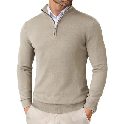 Pull moderne pour homme avec fermeture éclair sur le devant