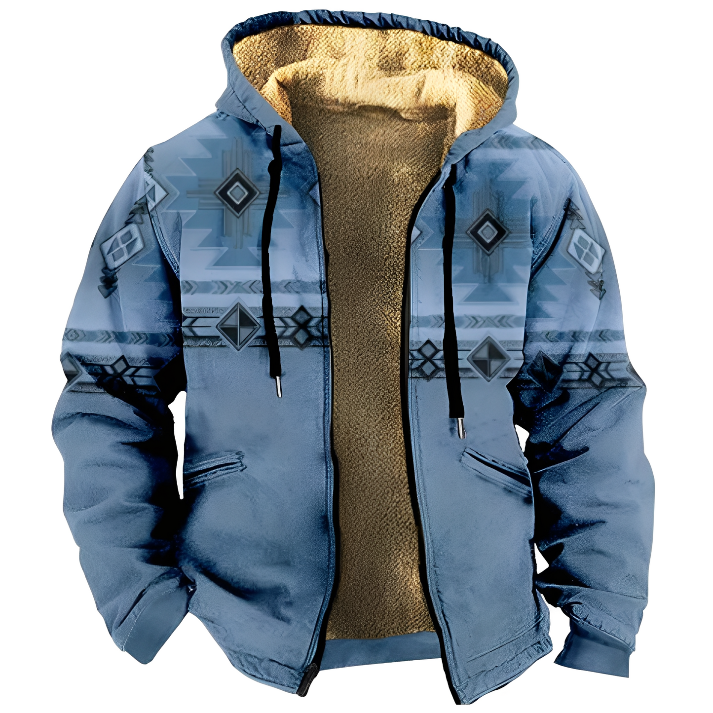 Veste à capuche homme style tribal moderne
